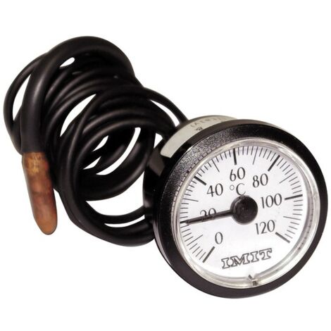 Thermomètre de jardin capillaire 900mm – Plage 0/120°C – Ø 58mm – Encastrement Ø52mm – Bulbe 6.5x22mm