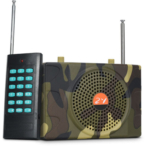 Appeau d'oiseau électronique portable 38W – Haut-parleur camouflage avec télécommande – Appels réalistes pour chasse
