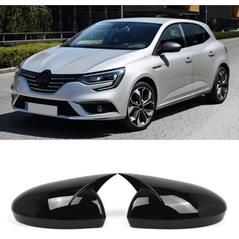 Couvercles de miroirs latéraux pour Renault Megane 4 MK4 2016-2020 - 2 pièces en ABS noir
