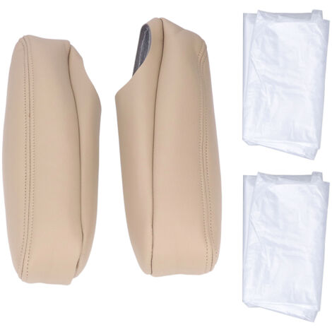 Housse pour appui-bras avant siège auto en simili-cuir pour Chevrolet Tahoe Suburban 1500 2000‑2006 - Paire couleur beige (1/5)