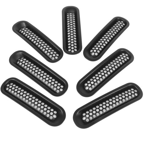 Grille ABS pour Jeep Wrangler 2007-2018 - 7 pièces mesh noir protection (1/5)