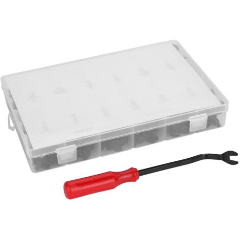 Clips de Carrosserie Auto Lot de 240 Pinces de Serrage en 12 Tailles Rivets et Attaches pour Pare-chocs et Panneaux Noir avec Tournevis (1/5)
