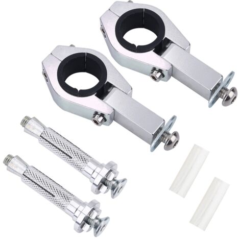 Kit de fixation pour gardes de main de moto avec montures pour guidon 28mm (1-1/8 inch) - Ensemble complet en alliage résistant (1/5)