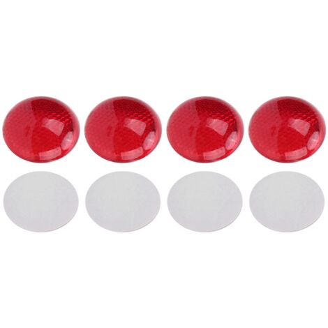 [Catadioptre] Reflecteur rond ABS 4PCS rouges 3D pour véhicule moto (1/5)