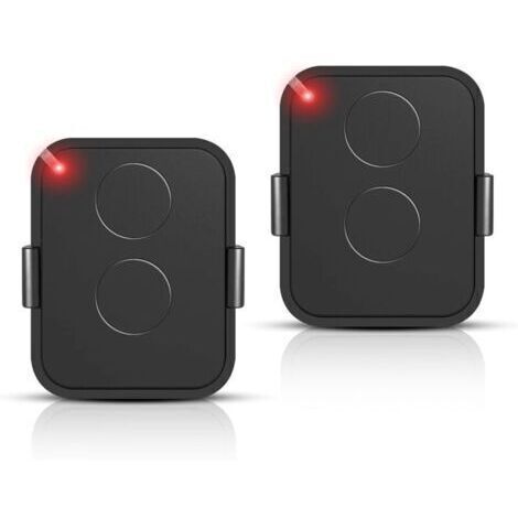 Lot de 2 télécommandes garage Rolling Code 433.92 MHz pour Nice Era ONE/ON, noir CR2032 incluse (1/4)