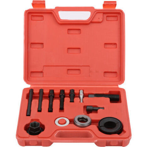 Kit d'extraction et d'installation de poulie automobile 12 pièces pour alternateur GM et direction assistée avec adaptateurs et mâchoires réversibles (1/4)