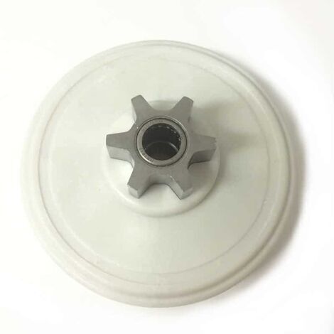 Pignon de tronçonneuse adaptable blanc en plastique pour Husqvarna, Alko, McCulloch, Partner - 460663 / 538243909 (1/2)