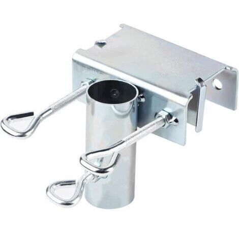 Support de parasol pour balcon et table de jardin, fixation réglable Ø25-38mm, finition galvanisée en métal lourd (1/5)