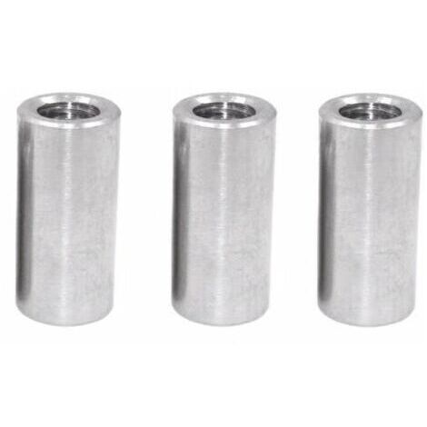MANCHON FILETÉ M8 Pack 30 Raccord Femelle pour Tube Acier Tige Filetée Ecrou Rond Connexion Robuste