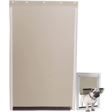 Chatière Rabat de remplacement 43 x 26 cm Compatible PetSafe Matériaux sans PVC ni BPA Installation facile barre magnétique PAC11-11039 (1/5)