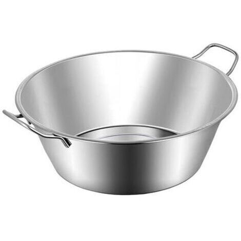 Bassine Inox 9L pour confitures et conserves – Diamètre 38 cm – Épaisseur 0.6 mm – Compatible induction et tous feux (1/2)