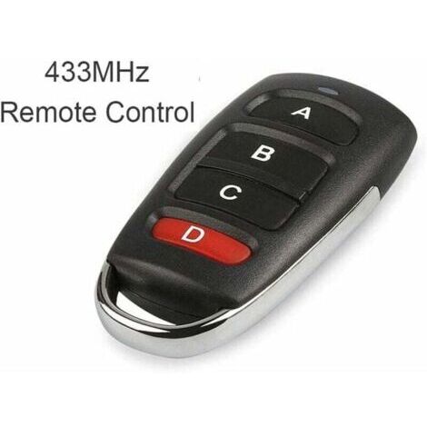 Télécommande universelle pour porte de garage électrique 433 MHz avec 4 boutons et copie de puce (1/5)