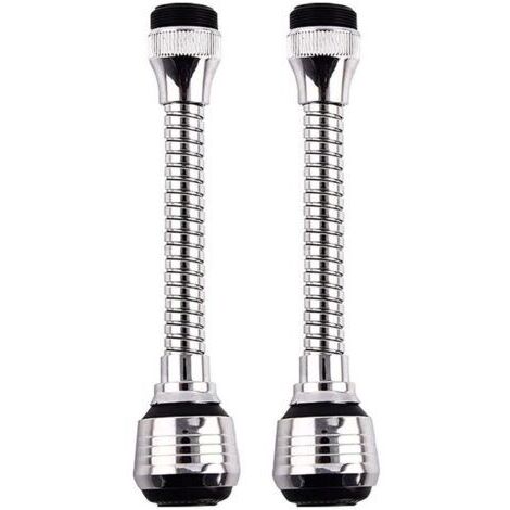 Prolongateur Robinet 2 Pièces, Filtre Extension Pivotant 360°, Douche D'évier Mode Double pour Cuisine & Salle de Bain (1/4)