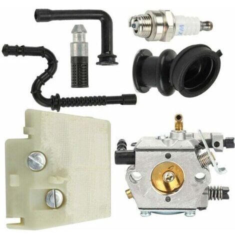 Carburateur Walbro WT-194 avec Bougie et Filtre à Air - Compatible Stihl 026, MS260, MS240, 240 - Kit complet de réparation pour moteur (1/4)