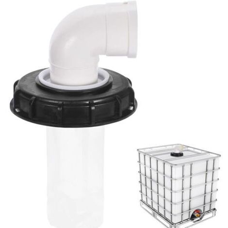 Filtre à Eau de Pluie avec Couvercle IBC 90° - Nylon Lavable 165 mm pour Réservoir 1000L (1/4)
