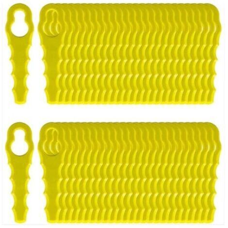 Lames de Rechange Coupe-Bordure [Lot de 100] Compatible RAC155/RAC157/RAC158 [Double Lames Dentelées] (1/5)
