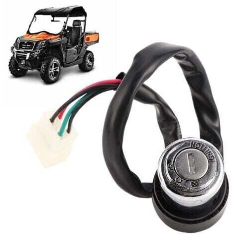 Jeu Clé Contacteur Allumage Compatible CFmoto CF188/CF500/CF600 (500cc/600cc) et X5/X6 (800cc) - Double Clé & Bobine (1/4)