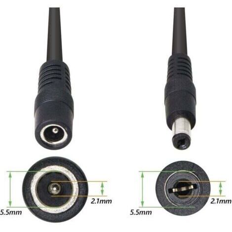 Câble d'alimentation Splitter 1 mâle à 2 femelles 5.5/2.1mm, 30cm, cuivre pur, 100W max (1/4)