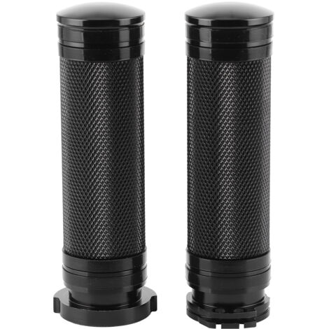 Poignées Ergonomiques Noir ABS 13cm pour Harley Davidson XL883 XL1200 X48 X72 - Paire - Montage 26mm