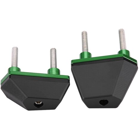 Protecteurs de Cadre Aluminium CNC pour Kawasaki Z800, Z1000, Z750 - 1 Paire de Sliders Anti-Chute, Vert (1/5)