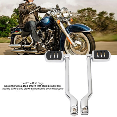 Cale-pieds chromés Zinc Alloy pour Touring Trike : kit 2 pièces avant/arrière pour lever de commande (1/5)