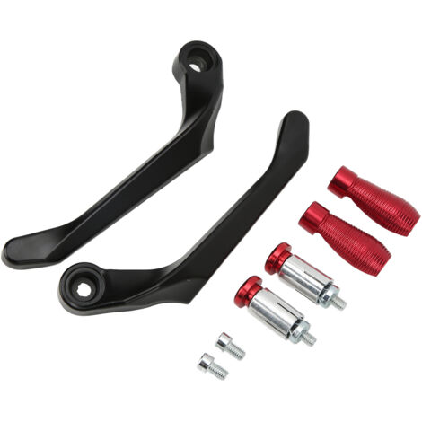 Protecteur de Levier Aluminium 2 Pièces Kit de Protection pour Frein et Embrayage Bicyclette et Motocyclette Rouge (1/5)