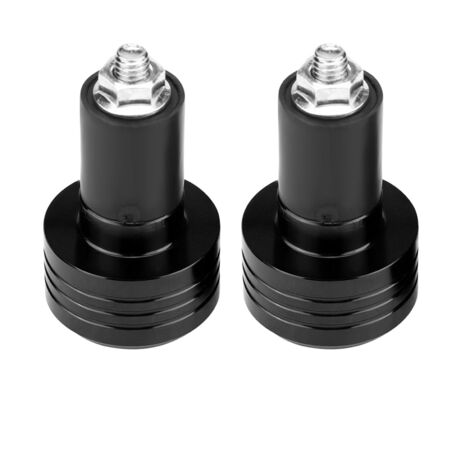 Manchons Poignées de guidon aluminium 22mm - Plug Balance Noir - 2 pièces (1/5)