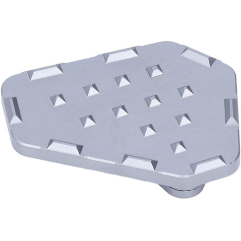 Prolongateur de pédale de frein moto en aluminium pour BMW S1000XR 2020‑2021, plaque d'extension grise avec rainures antidérapantes, pièce de remplacement durable. (1/5)