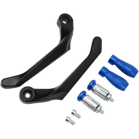 Protecteur de leviers moto 2 pièces - Alliage aluminium bleu pour vélo VTT/ville (1/5)