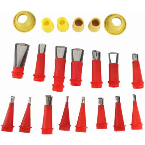 16 Pcs Applicateur de Joint en Acier Inoxydable et 6 Bases de Connexion - Jeu de Finition pour Caulking et Décoration Domestique (1/5)