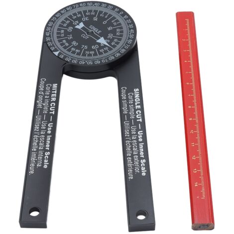 Mesureur d'angles à 360 degrés pour bois avec rotation libre et lecture facile (1/5)
