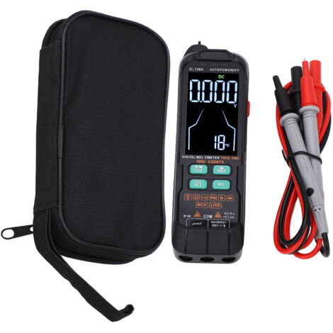 Multimètre numérique 6000 points tension DC AC capacitances diode câble tester automatique ABS 600V (1/5)