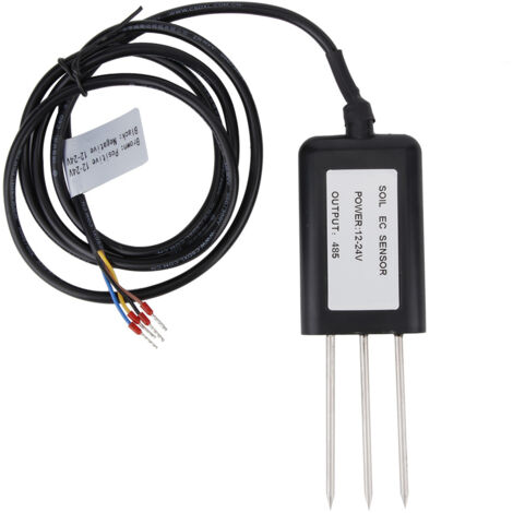 Capteur Sol Professionnel Detector Tester 13.5cm ABS+Inox 12-24V IP68 EC Temp Humidité 10000μS/cm -40-80°C 184g RS485 (1/5)