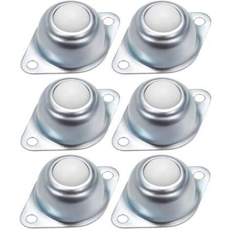 Lot de 6 roulettes galvanisées – Charge 15 kg – Pivot 360° pour systèmes de transmission (1/5)