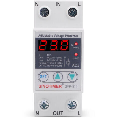 Relais de Protection de Tension 63A SVP-912 Voltmètre Régulateur 230V (1/5)