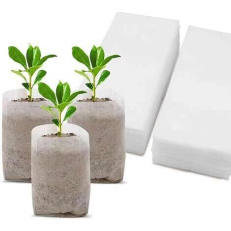 Lot de 200 Sacs de Pépinière Non Tissés 18x20 cm pour Semis (1/4)
