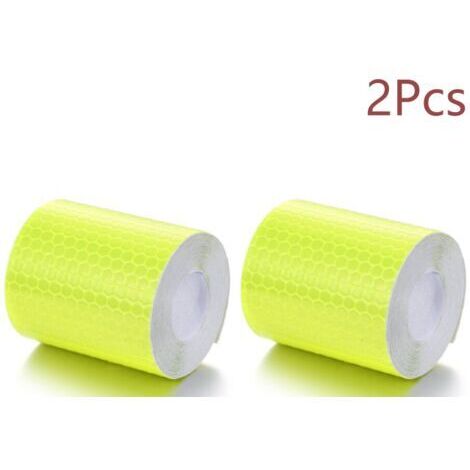 Ruban adhésif vinyle fluorescent – Lot de 2 rouleaux 3m x 50mm – Jaune résistant aux intempéries pour marquage sécurisé extérieur (1/5)