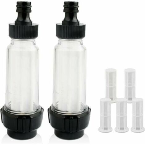 Filtre à eau pour nettoyeurs haute pression,filtre de protection pour pompe,accessoire pour pression de jardin avec connecteurs 3/4",kit avec 2 filtres et 5 filets de remplacement. (1/5)