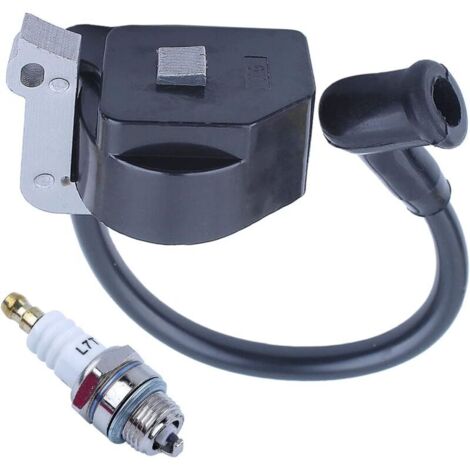 Bobine d'allumage avec bougie de rechange pour Stihl FS38 FS46 FS45 FS55 FC55 HL45 HS45 KM55 4140 400 1308 (1/5)