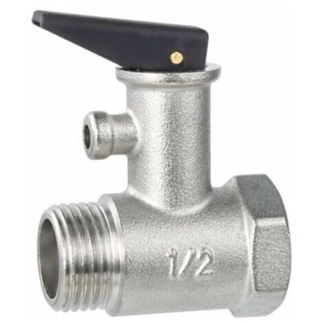 Soupape de sécurité DN15 pour chauffe-eau, haute qualité nickelée chromée, 1 pc (1/5)