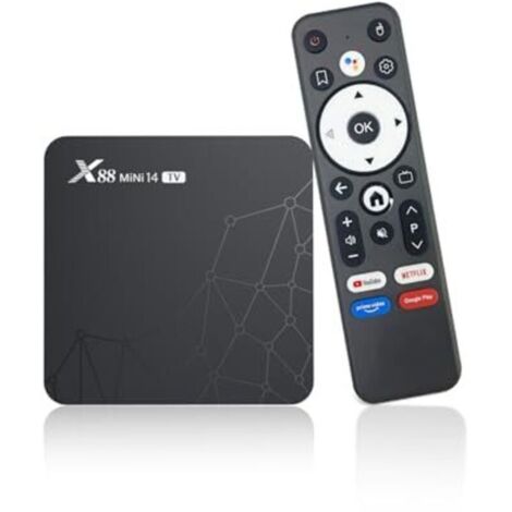 Box TV Android RK3518 Quad-Core, 4K HDR10, Wi-Fi 6, Bluetooth 5.2, commande vocale