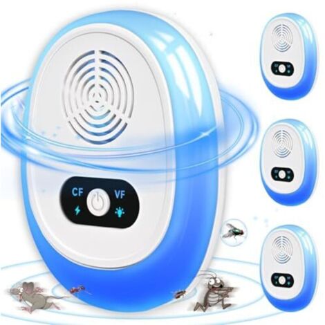 Répulsif Ultrasonique Plug-In 6 Pièces avec Haute Puissance – Action contre Rats, Souris, Insectes, Couverture 150 m² (1/5)