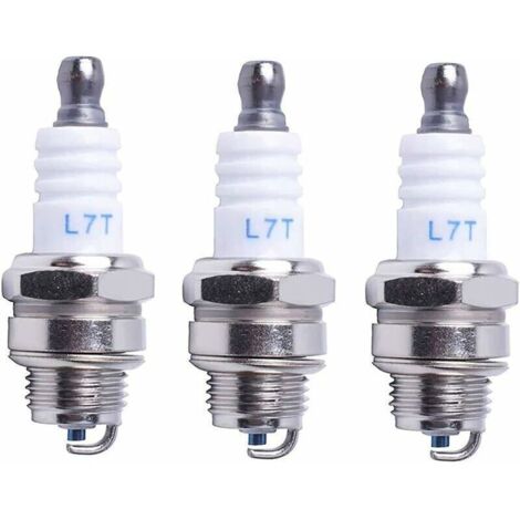 Bougie d'allumage L7T Pack de 3 Compatible avec tronçonneuse STIHL Husqvarna (1/4)