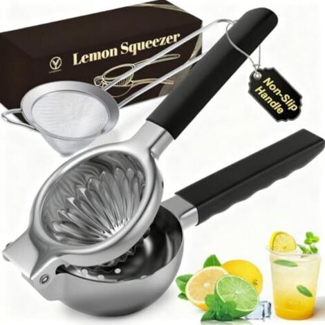 Presse-citron manuel en acier inoxydable, format 8,5 cm, robuste pour bar et cuisine (1/5)