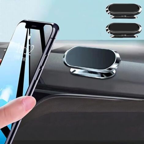 Car magnetic phone holder, 360° rotation, universal magnetic phone holder, dashboard holder (2 pairs), suitable for most smartphones. (1/5)