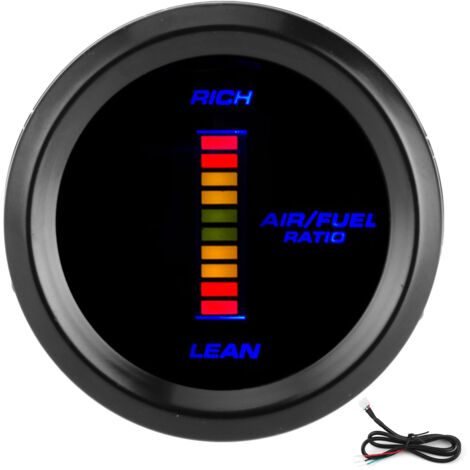 Afficheur Ratio Air/Carburant 52mm Indicateur LED Bleu pour Automobile (1/5)