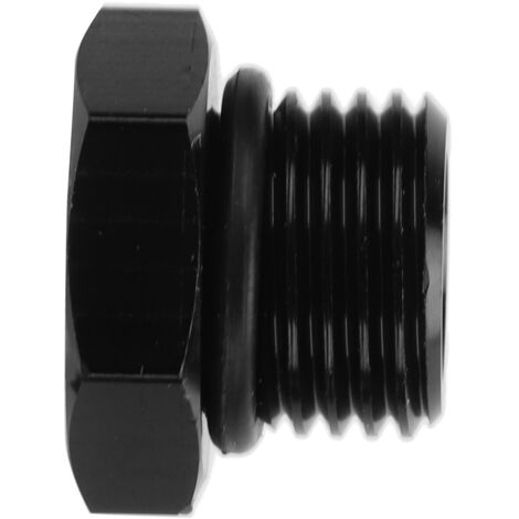 Raccord avec Bouchon de Blocage Adapter AN6 Masculin Hexagonal Steel Universel 4000PSI Noir pour Véhicule (1/5)