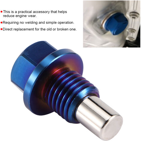 Bouchon magnétique pour vidange d'huile en aluminium M12x1.5 (1/5)