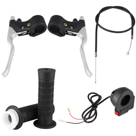 Manette et Levier de Vitesse et Frein avec Grips et Commutateur de Kill-on-off pour Vélo Pocket ou Mini Moto (1/5)