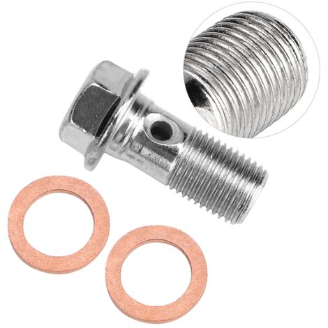 Vis M10x1.00 pour conduite de liquide hydraulique, pompe de frein, adaptateur 10mm pour moto (1/5)